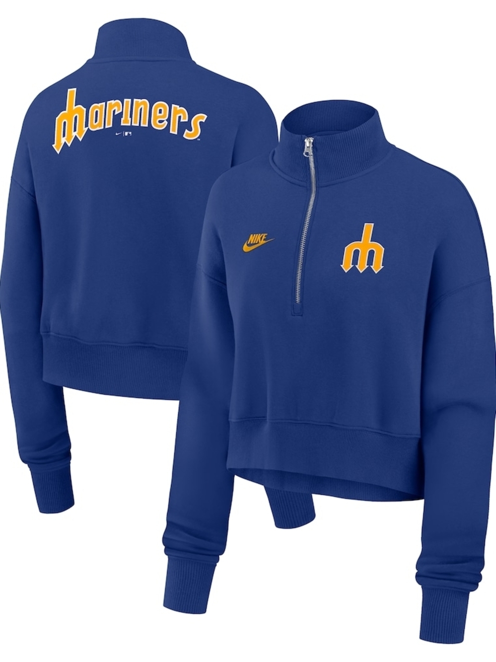 Seattle Mariners Nike Royal Cooperstown Collection Phoenix Fleece Half-Zip